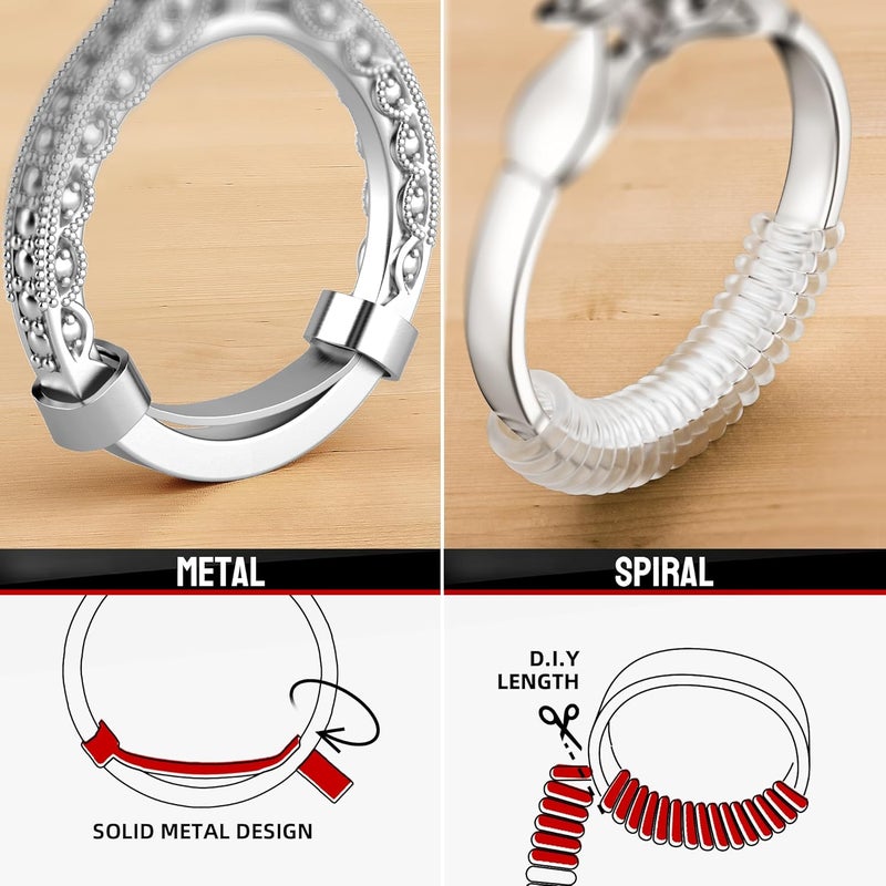 Omilly Filled Metal Ring Guard for Loose Rings, 10 Pack with 6 Sizes Ring Size Adjuster, Fits Ring Width 1mm-10mm, Easy to Use, Secure Fit for Women and Men - Image 4